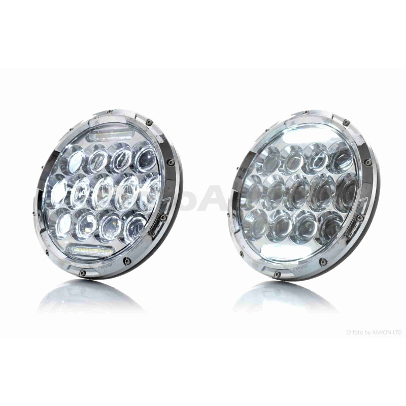 Фара  мото  діодна, кругла, D177, H1, габарит (білий)  #C13-29S1