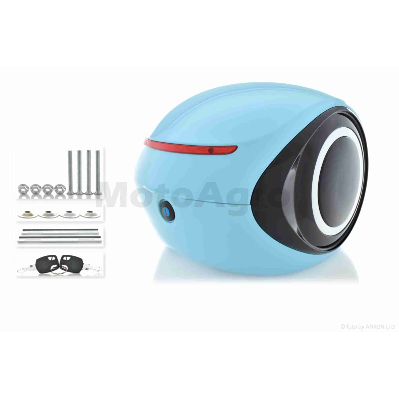 Кофр  32L  35*35*26cm  #крапля  "LIPAI"  (#1737, блакитний глянсовий)