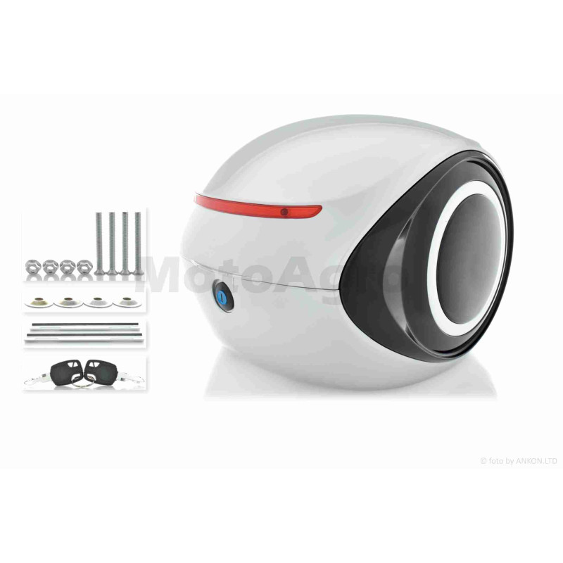 Кофр  32L  35*35*26cm  #крапля  "LIPAI"  (#1737, світло-сірий глянсовий)