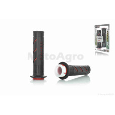 Грипсы (ручки руля) универсальные 3 "DOMINO" (черно-красные)