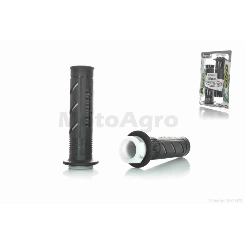 Грипси (ручки керма)  універсальні  #3  "DOMINO"  (чорно-сірі)