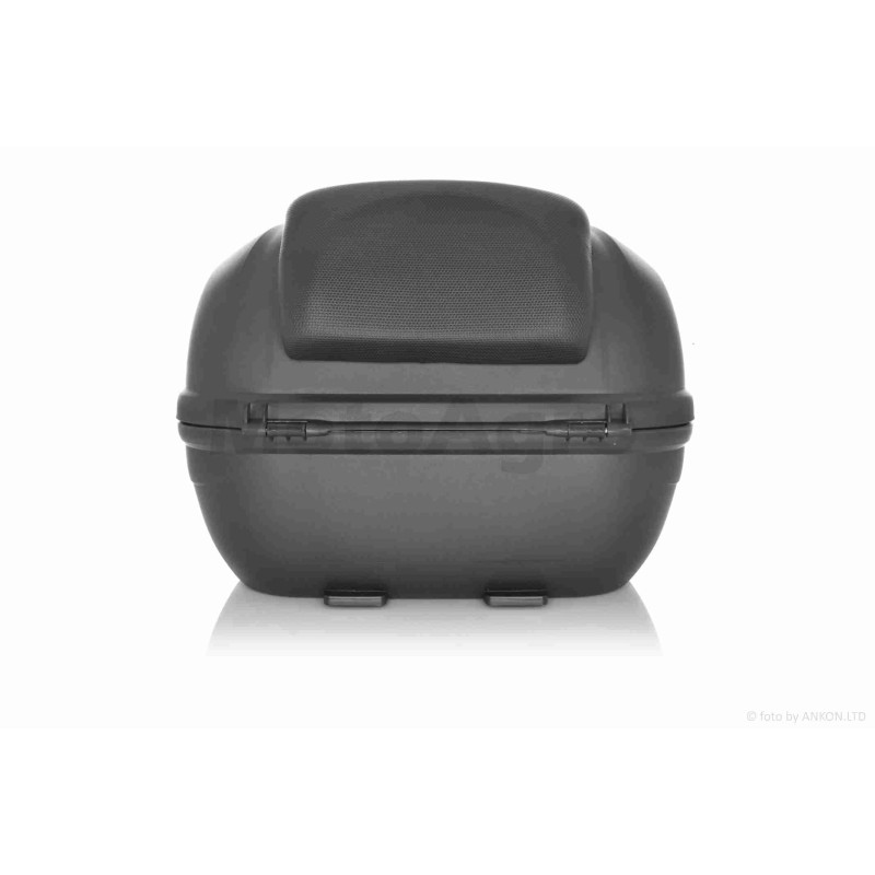 Кофр  52L  410*410*310mm  #E36  поліпропіленовий, знімний, м'яка спинка (чорно-червоний)