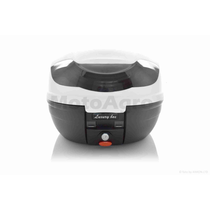 Кофр  52L  410*410*310mm  #E36  поліпропіленовий, знімний, м'яка спинка (біло-чорний)