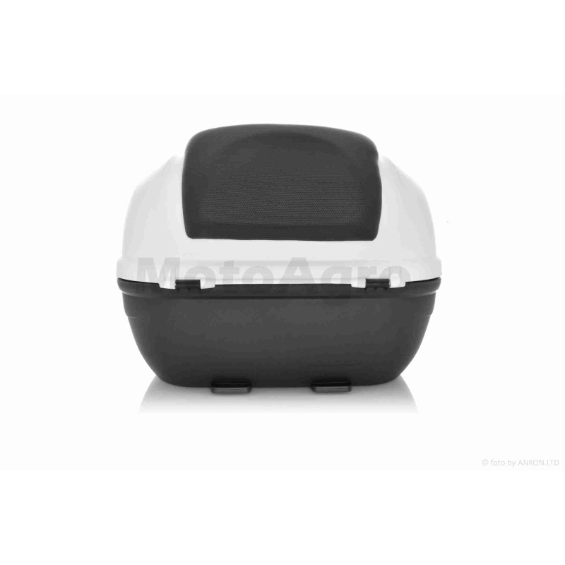 Кофр  52L  410*410*310mm  #E36  поліпропіленовий, знімний, м'яка спинка (біло-чорний)