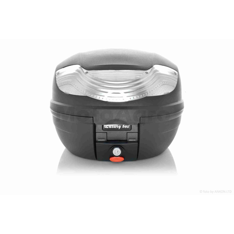 Кофр  52L  410*410*310mm  #E36 поліпропіленовий, знімний, м'яка спинка (чорно-сріблястий)