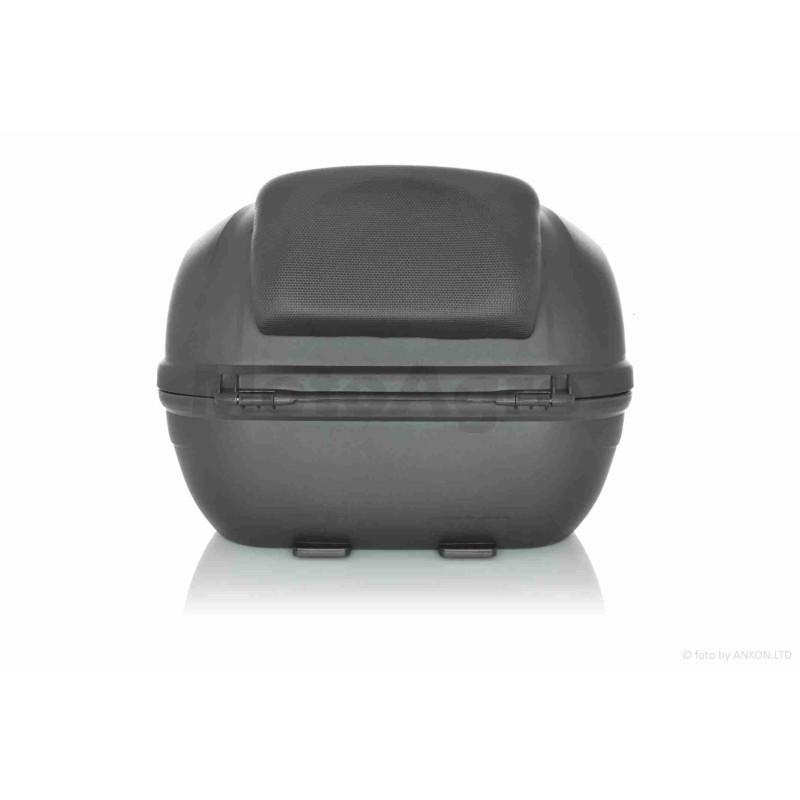 Кофр  52L  410*410*310mm  #E36 поліпропіленовий, знімний, м'яка спинка (чорно-сріблястий)