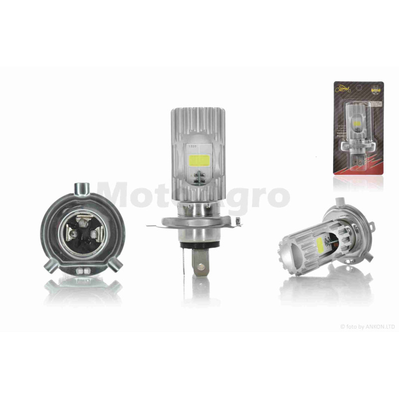 Лампа фари діодна  H4  12V 35/35W  2 кристали, D27  #2178  "LIPAI"