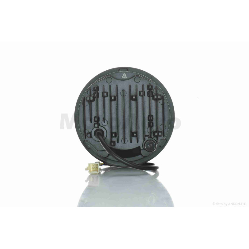 Фара  мото  діодна, кругла, D144, 2 режими, білий габарит  #C23-BK-18L1