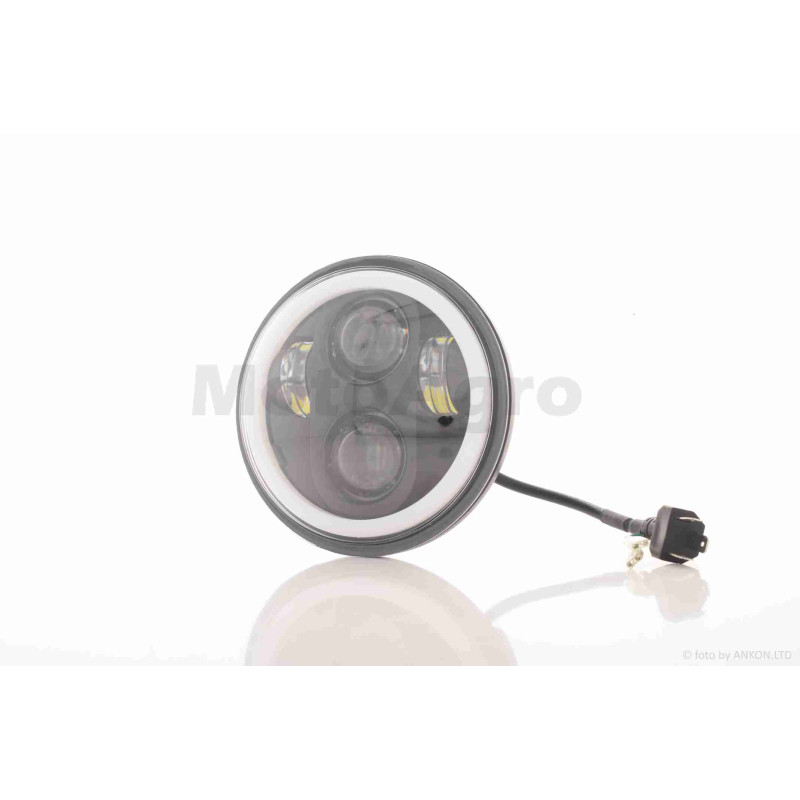 Фара  мото  діодна, кругла, D144, H4  #C23-BK-22Z1_