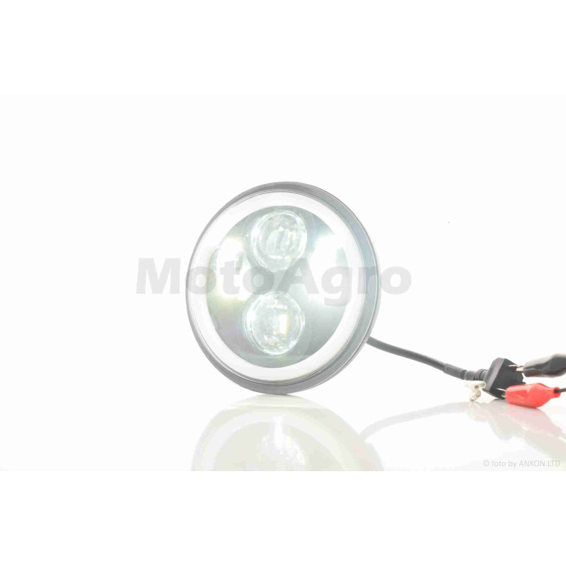 Фара  мото  діодна, кругла, D144, H4  #C23-BK-22Z1_