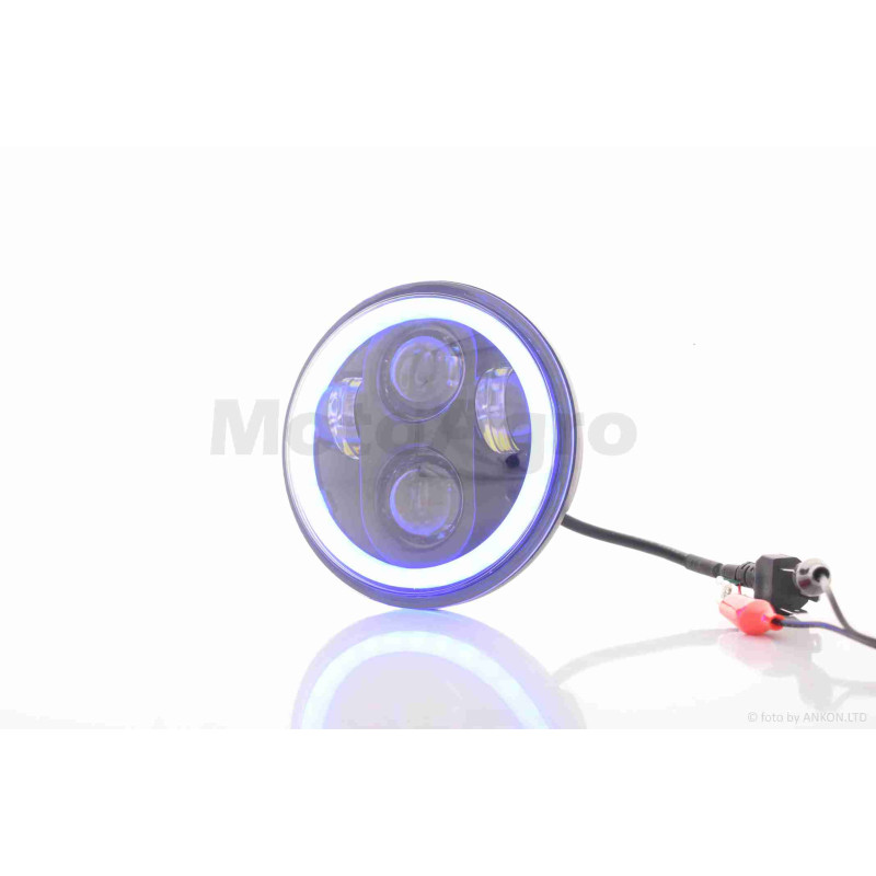 Фара  мото  діодна, кругла, D144, H4  #C23-BK-22Z1_