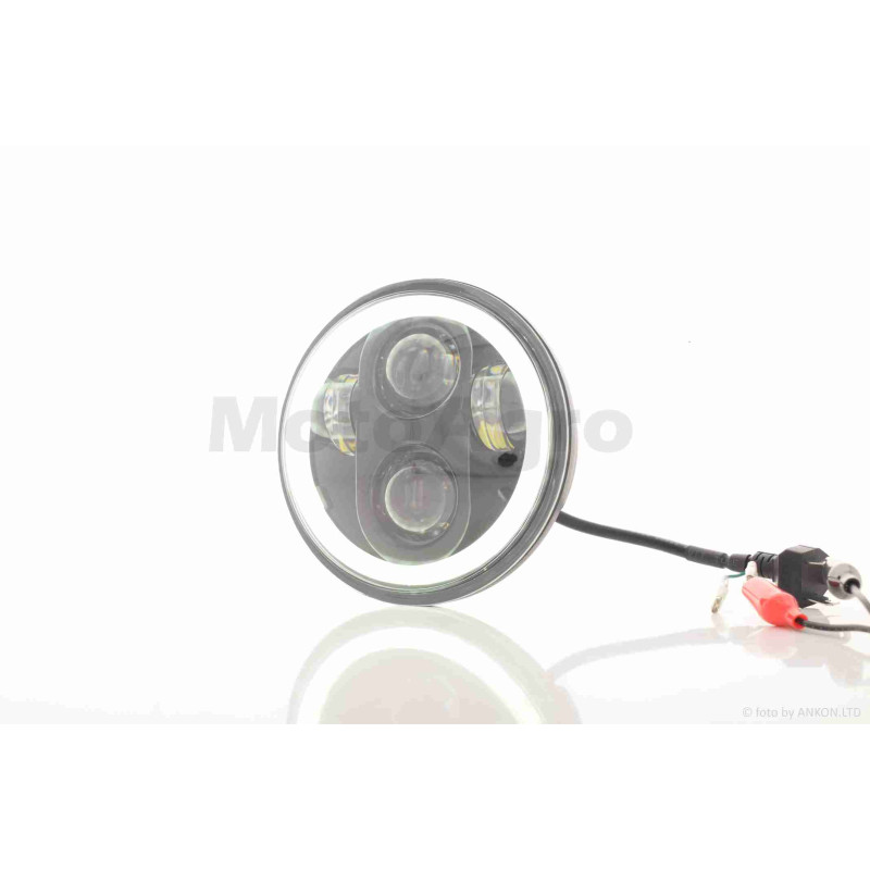 Фара  мото  діодна, кругла, D144, H4  #C23-BK-22Z1_