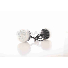 Фари додаткові (пара) круглі 6 діодів кронштейн під дзеркало