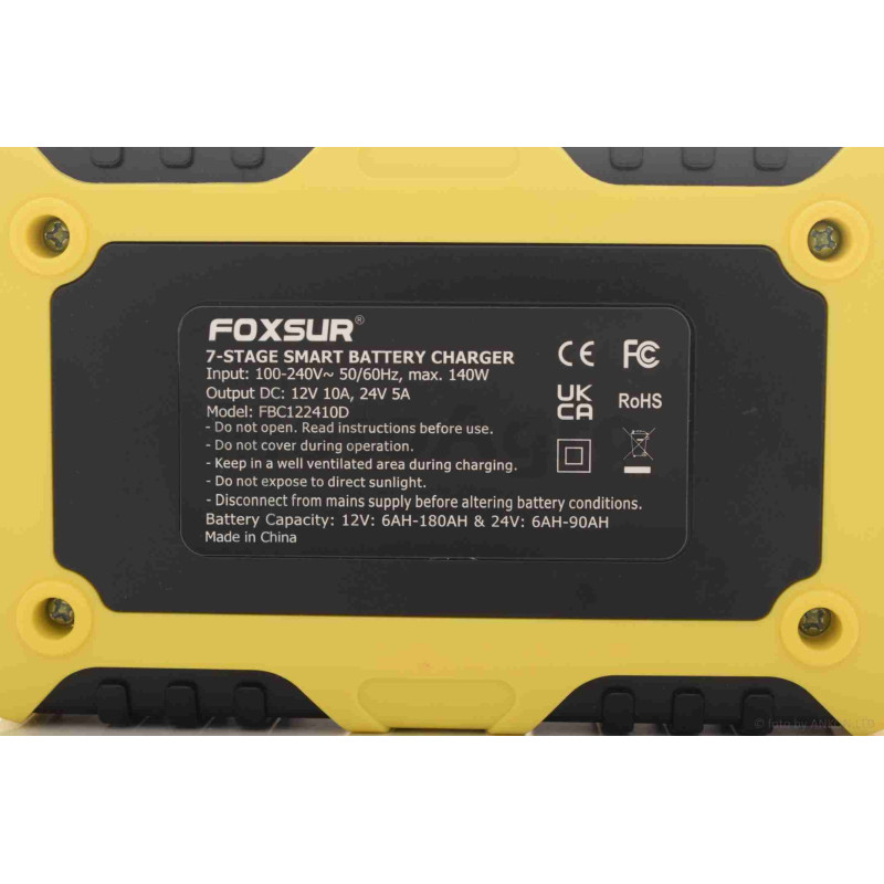 Зарядний пристрій  12/24V, 5/10A  автоматичний, РК-дисплей  "FOXSUR"  (7 режимів)  #2