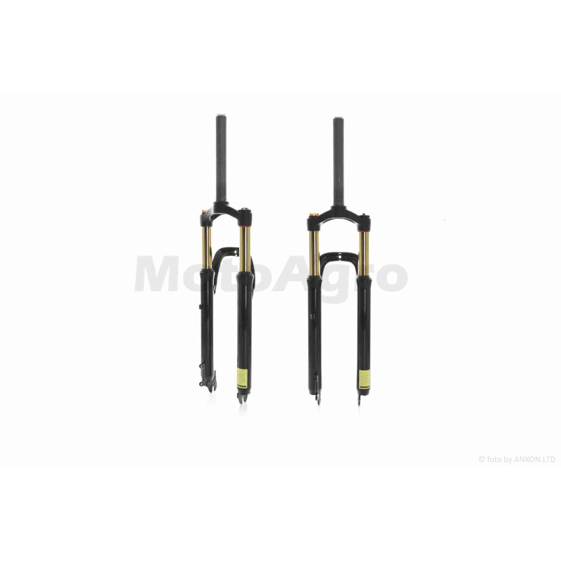 Вилка вело  27.5" 1-1/8"  пневматична, регульована  #QC-010