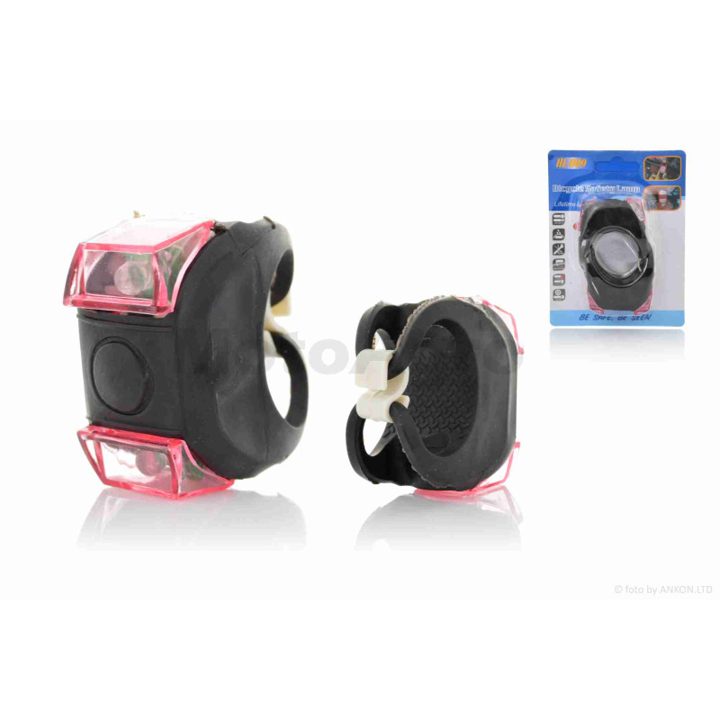 Габарити вело  діодні, біле світло, 3 режими, силіконові, 2шт (чорний корпус)  #DEN-006