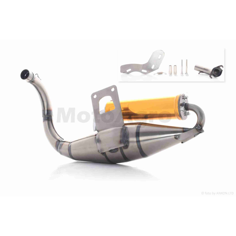 Глушник  DIO AF27/28  нержавіюча сталь, тюнінг  (золотистий)