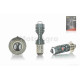 Лампа фари діодна  P15D-25-1  12V 35/35W  1 вус, білий/жовтий, лінза, червоний габарит  "LIPAI"