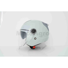 Шолом відкритий "DAVID" ( D020 сірий холодний L окуляри ABS прозорий спойлер)