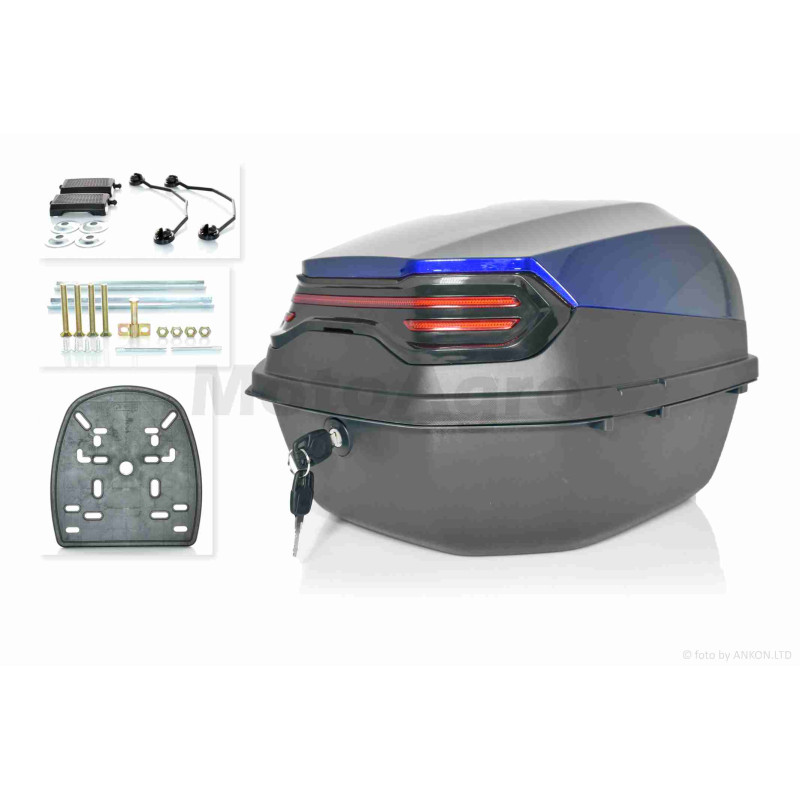 Кофр  48L  39*39*29см  #ROBIK  знімний  "LIPAI"  (темно-синій глянсовий)