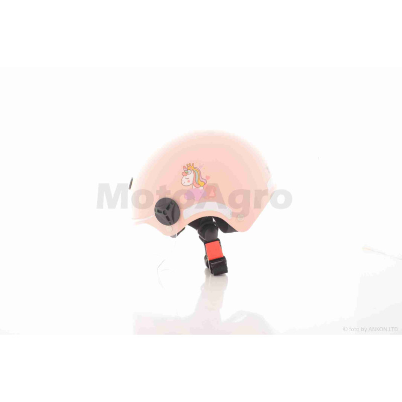 Шолом каска дитячий  "STOCK"  (#1, рожевий, матовий, візор прозорий)