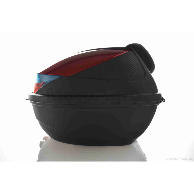 Кофр  54L  410*410*320mm  #K30  "SOYO"  (чорно-червоний, переносний, м'яка спинка)