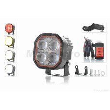 Фара додаткова діодна квадратна 56*56mm біле/жовте світло стробоскоп LPS-2178