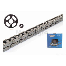 Зірки трансмісії пара на мопед дельта 428H-14/41 +ланцюг 98L "MYG"