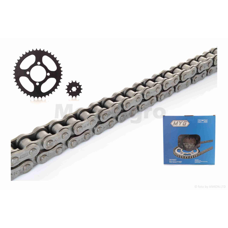 Зірки трансмісії  пара  Delta  428H-14/41  +ланцюг  98L  "MYG"