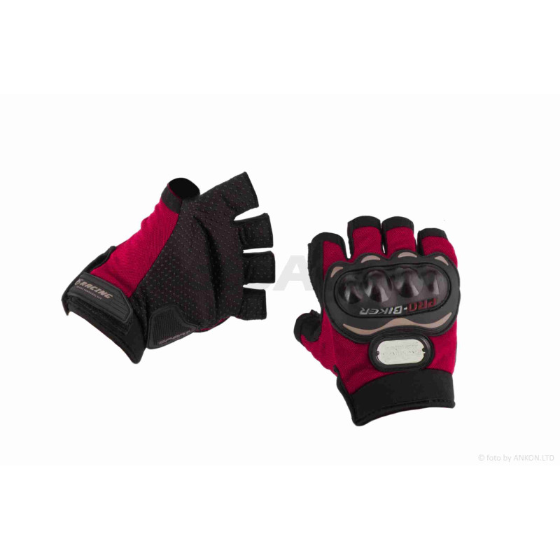 Рукавички мото  "PRO BIKER"  MCS-04 без пальців, M, червоні