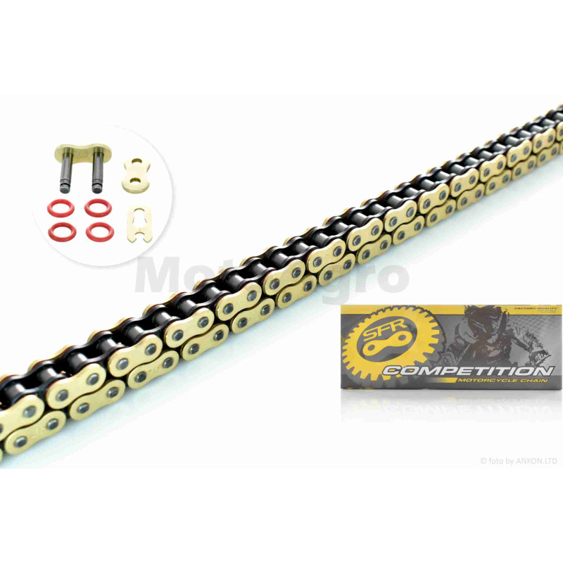 Ланцюг трансмісії  428HPO-128  сальниковий O-Ring  "SFR"  (GOLD/BLACK)