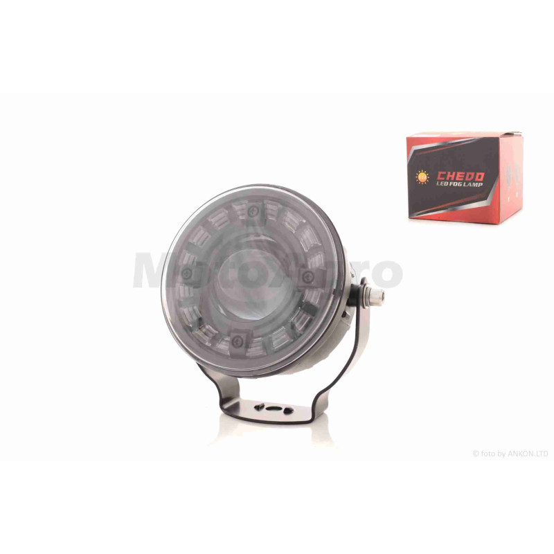 Фара додаткова  діодна, кругла, D90, біле світло, білий габарит  #C247-WZ-1H1