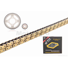 Зірки трансмісії пара на мопед дельта 428H-14/36 +ланцюг 116L "SCORPION"