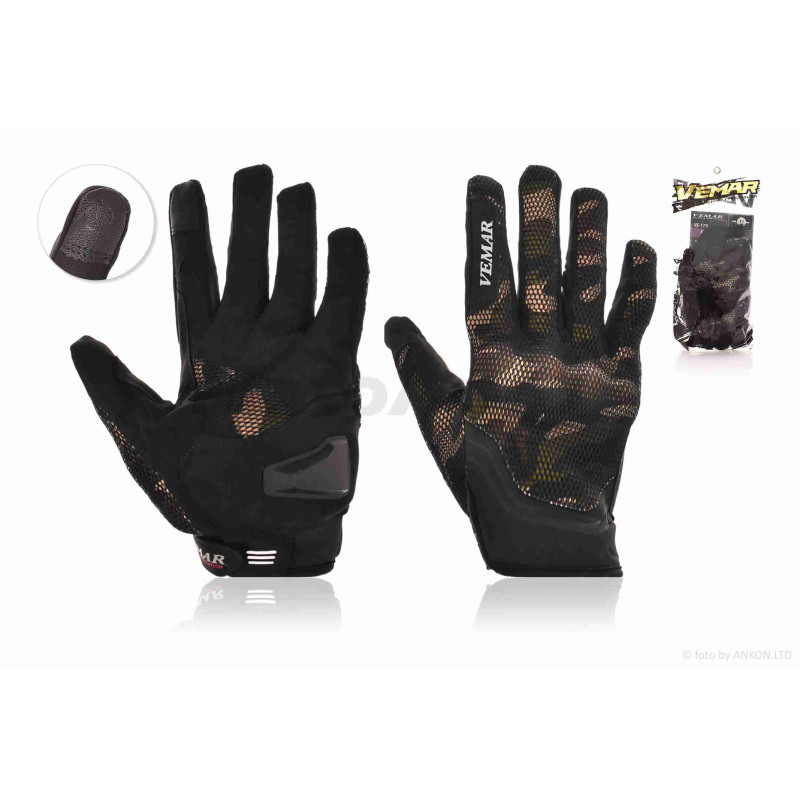 Рукавички мото  "VEMAR"  #VE-173, сенсорний палець, XXL, хакі