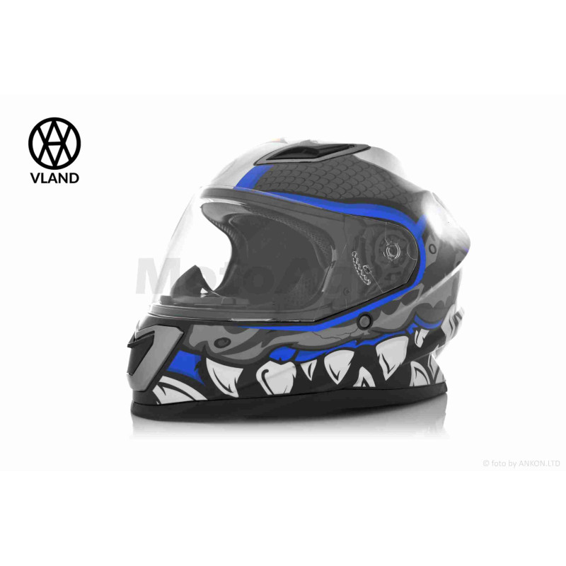 Шолом інтеграл  "VLAND"  #M62-Dino  синій, M