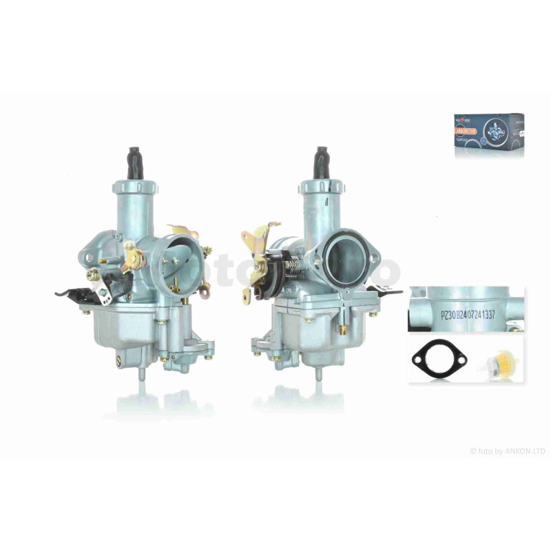 Карбюратор  PZ30  підкачування ручне зліва (тріскачка), прискорювальний насос праворуч  "KEIHIN"