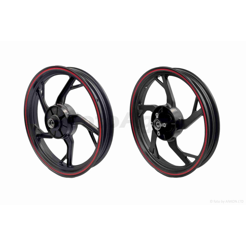 Диск колеса задній  17"-2.50  DY200  литий, чорний, дискове гальмо, d15