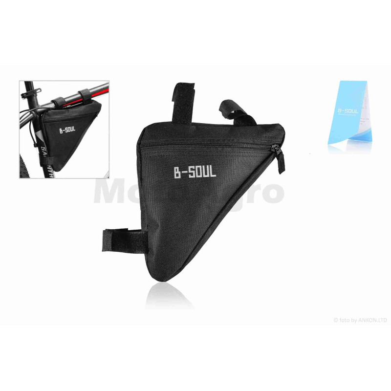 Сумка велосипеда трикутник, чорна  #BAO-002