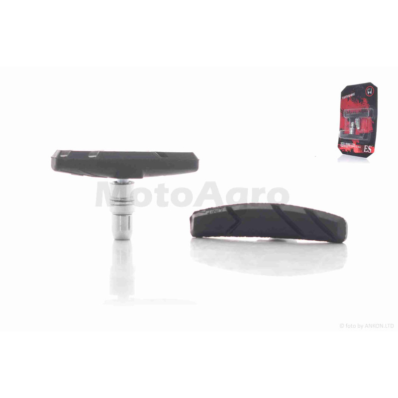 Колодки гальмівні вело  V-brake (2шт, регулювання шестигранником, для алюмінію, чорні)