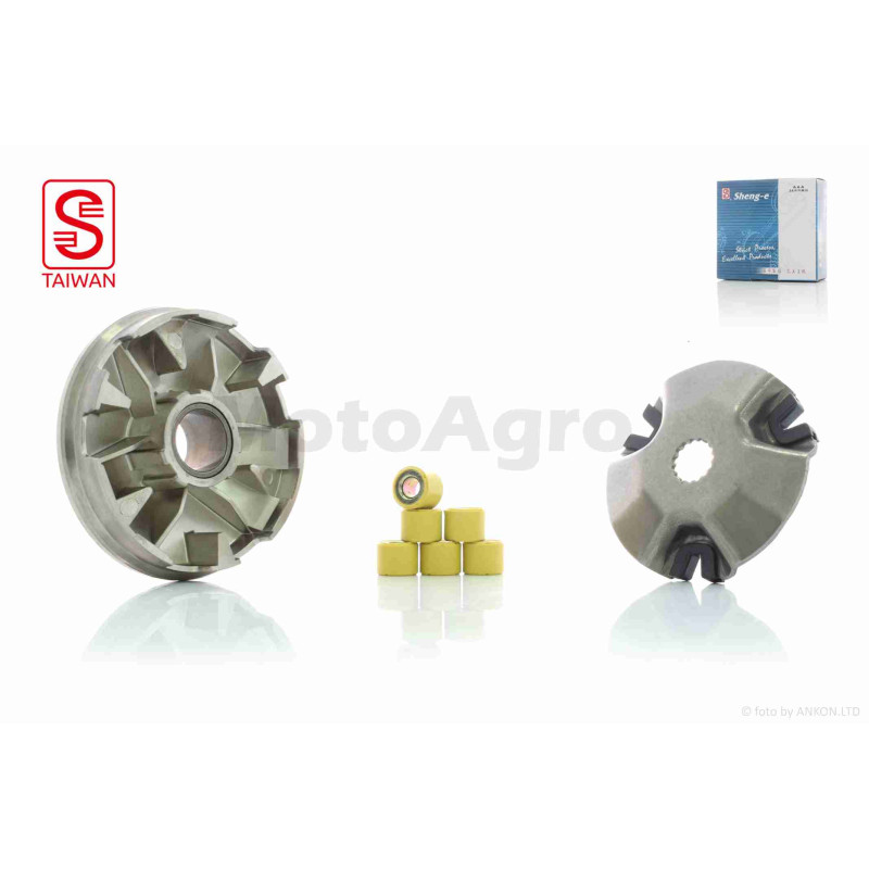 Варіатор передній  JOG 2JA, AXIS 90, STELS (2T ремінь)  "SEE"  (Sheng-E)  ТАЙВАНЬ